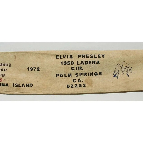 Vtg Authentic 1972 Elvis Presley Palm Springs Fishing Pole Storage Travel Bag - Picture 4 of 8